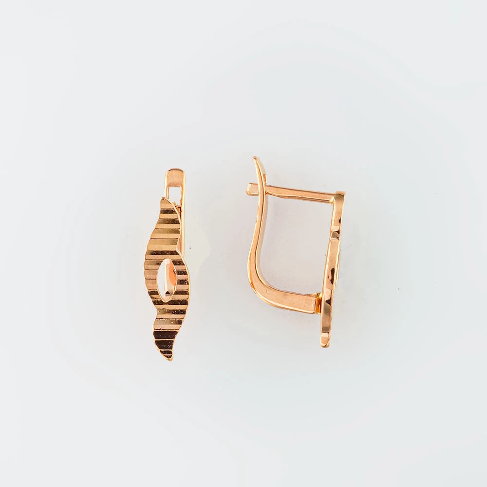 Серьги из красного золота 585 пробы