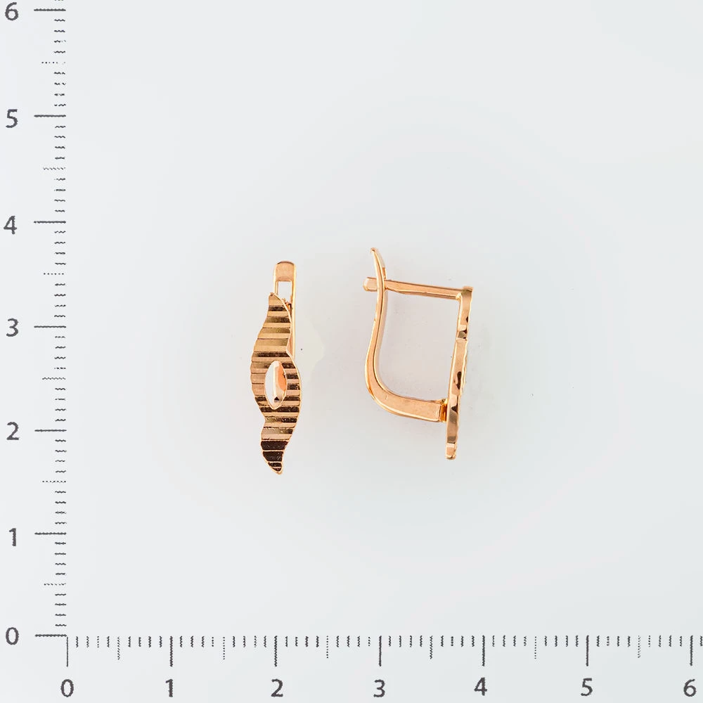 Серьги из красного золота 585 пробы