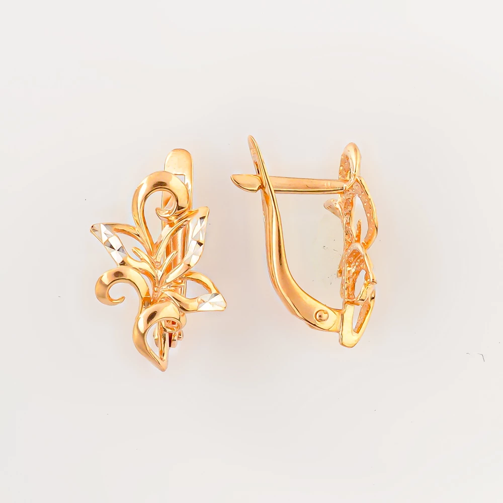 Серьги из красного золота 585 пробы