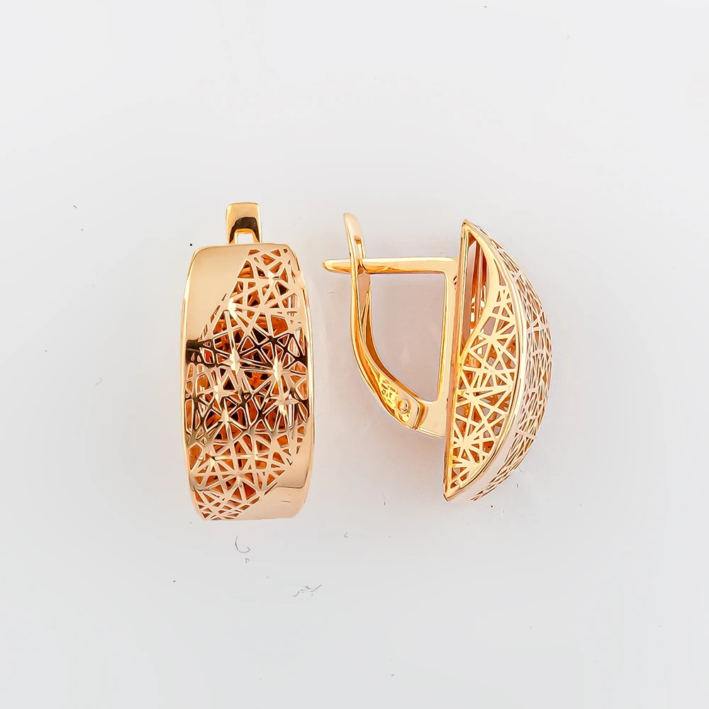 Серьги из красного золота 585 пробы
