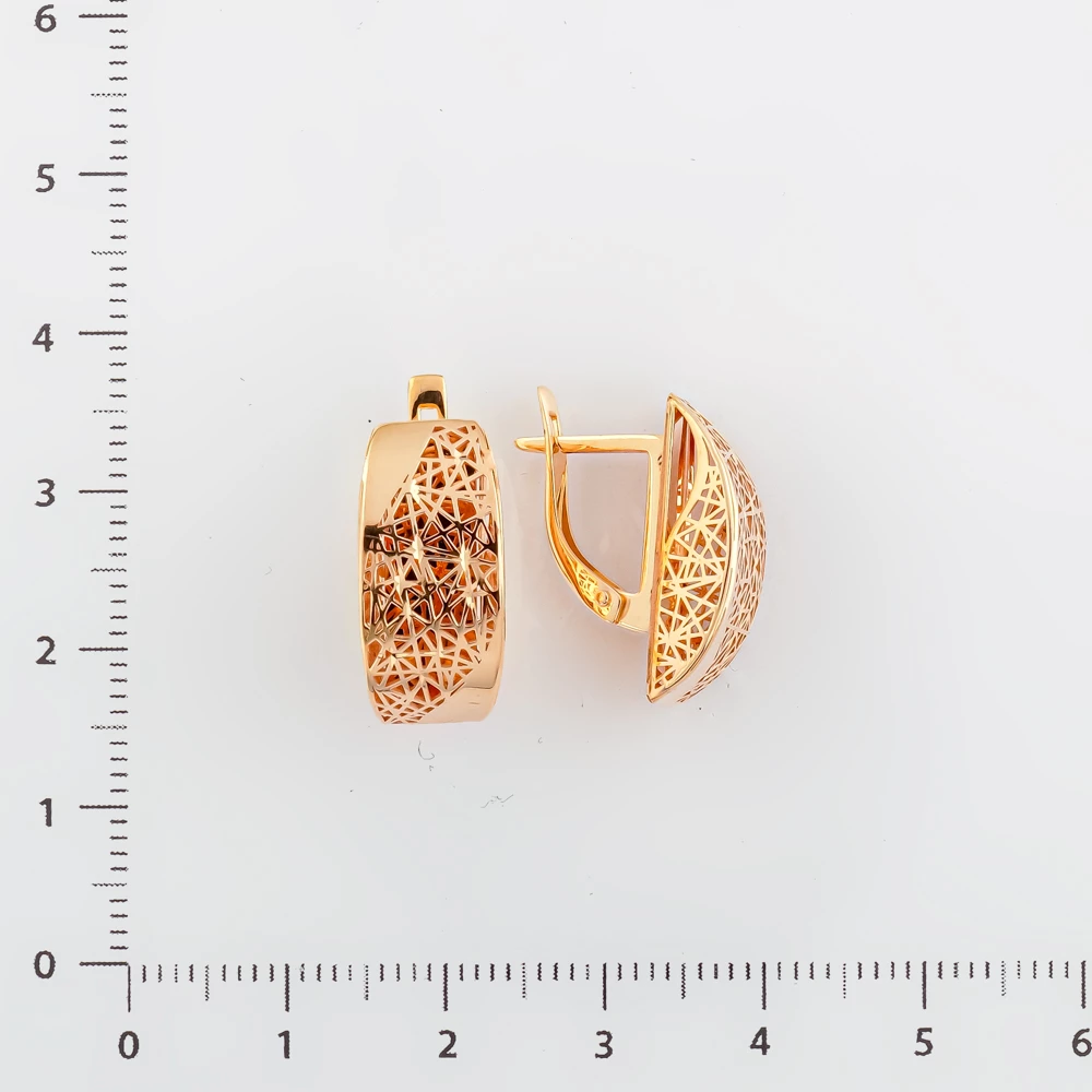 Серьги из красного золота 585 пробы