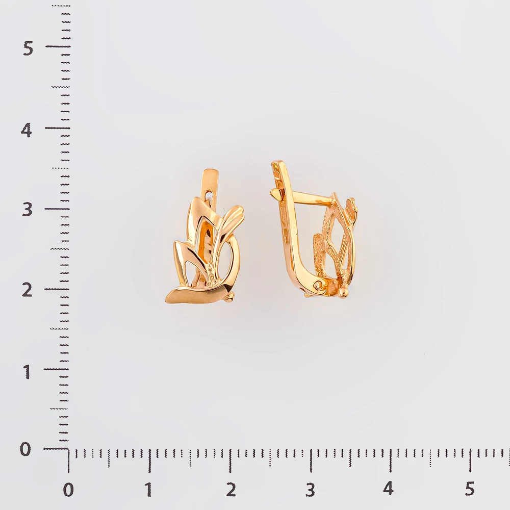 Серьги из красного золота 585 пробы