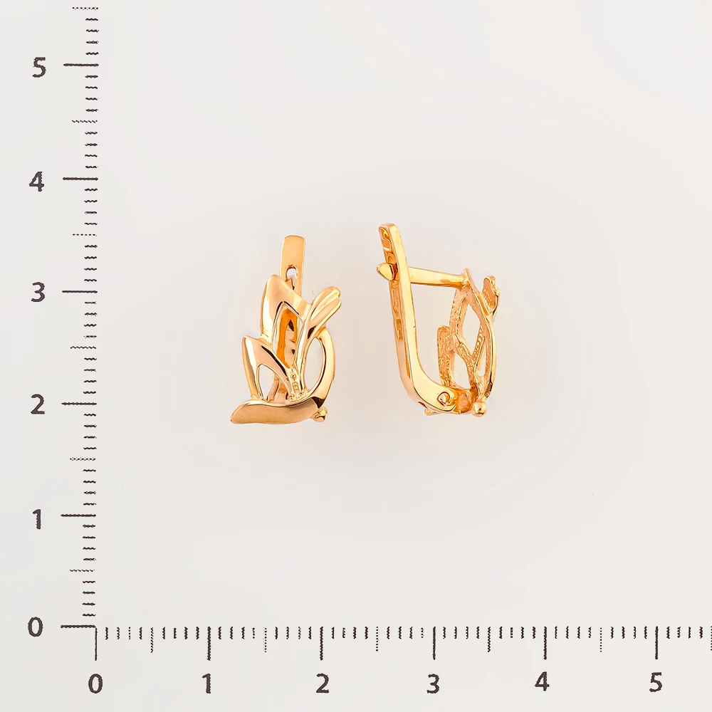 Серьги из красного золота 585 пробы