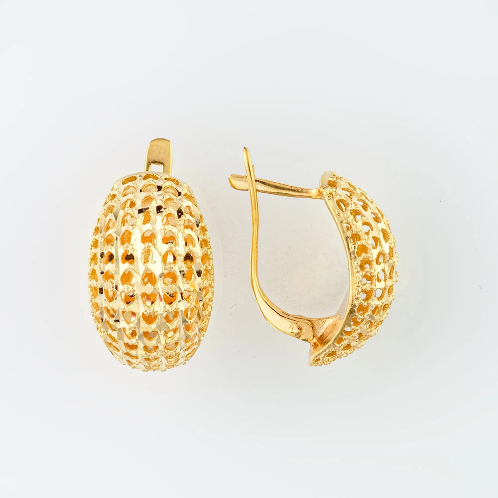 Серьги из желтого золота 500 пробы