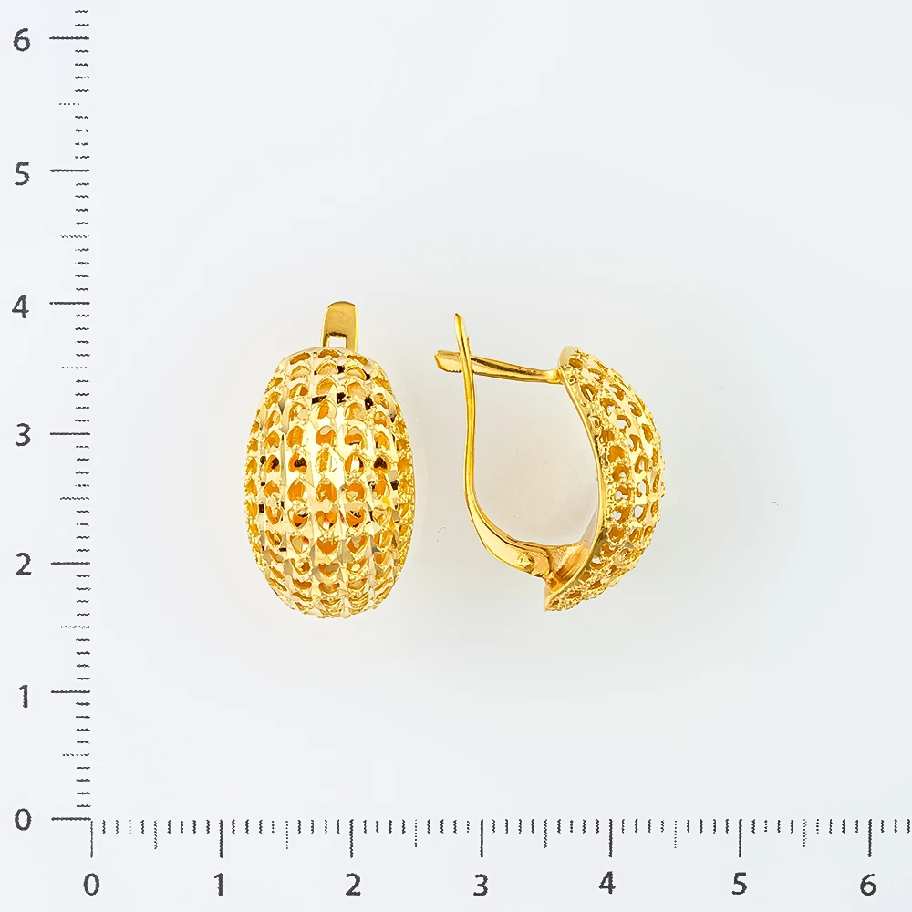 Серьги из желтого золота 500 пробы