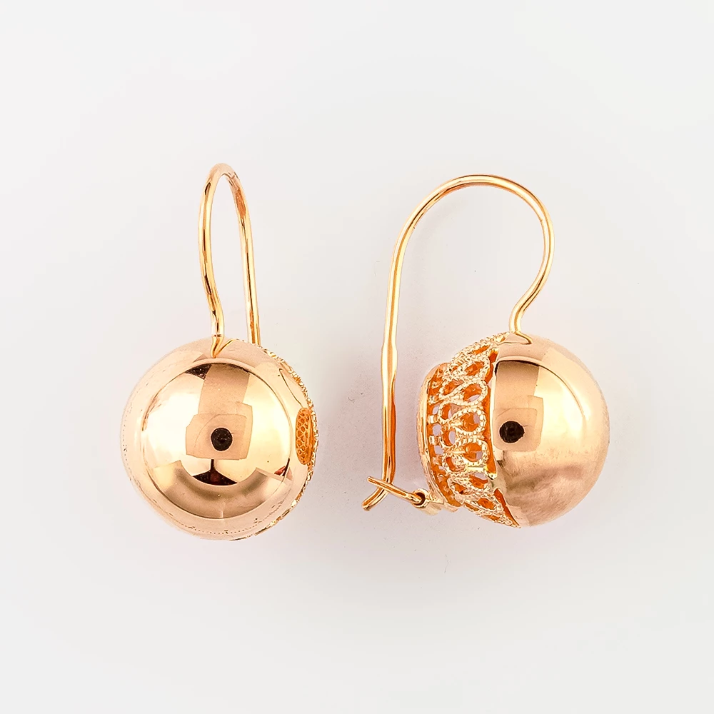Серьги из красного золота 585 пробы