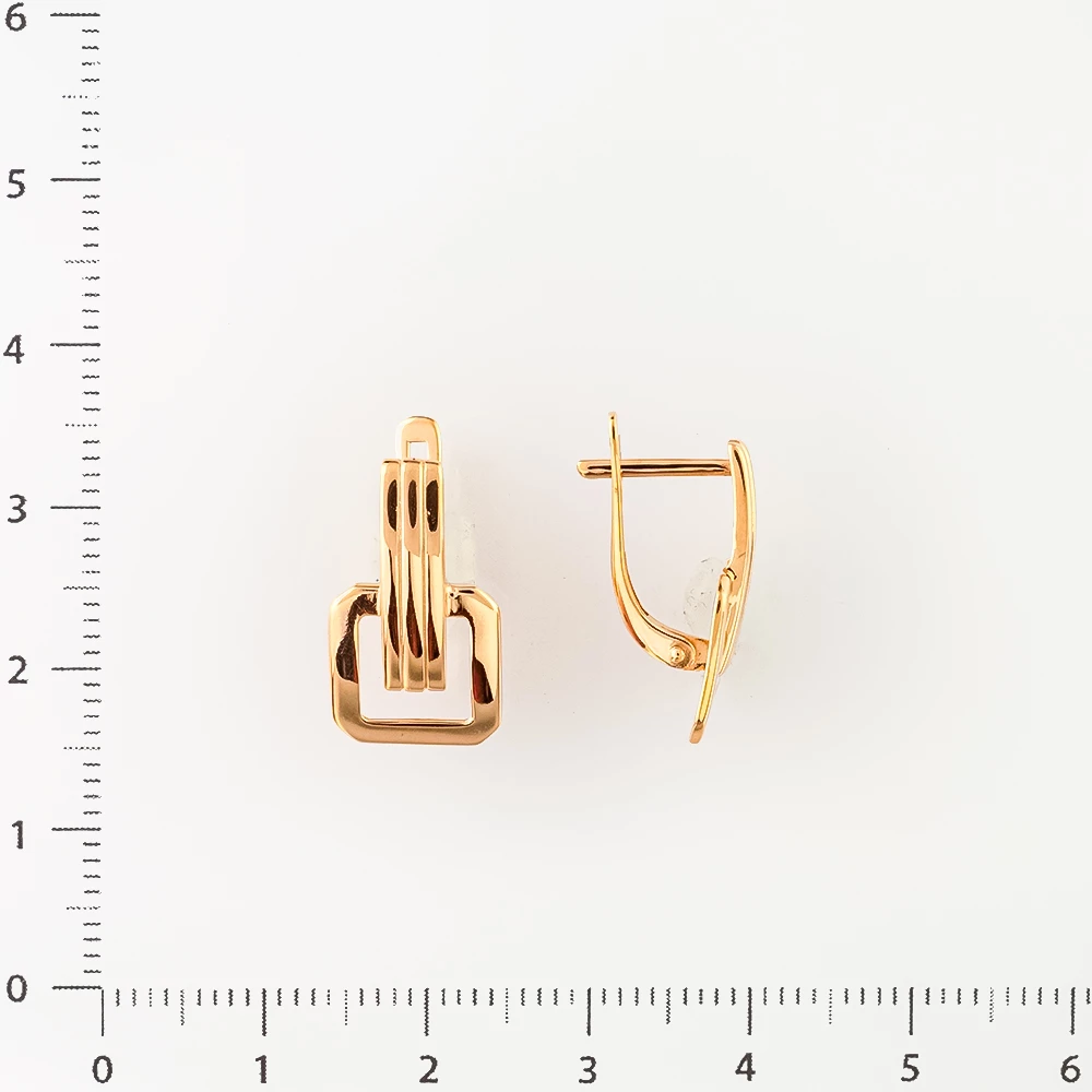 Серьги из красного золота 585 пробы