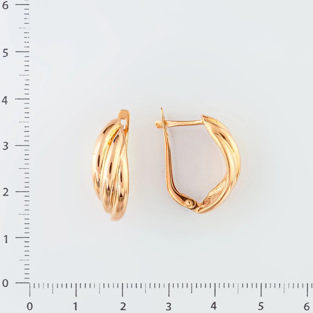 Серьги из красного золота 585 пробы