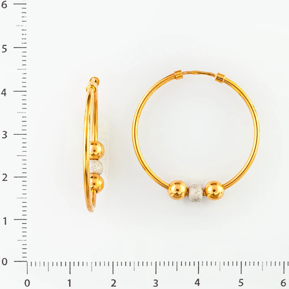 Серьги конго из красного золота 585 пробы