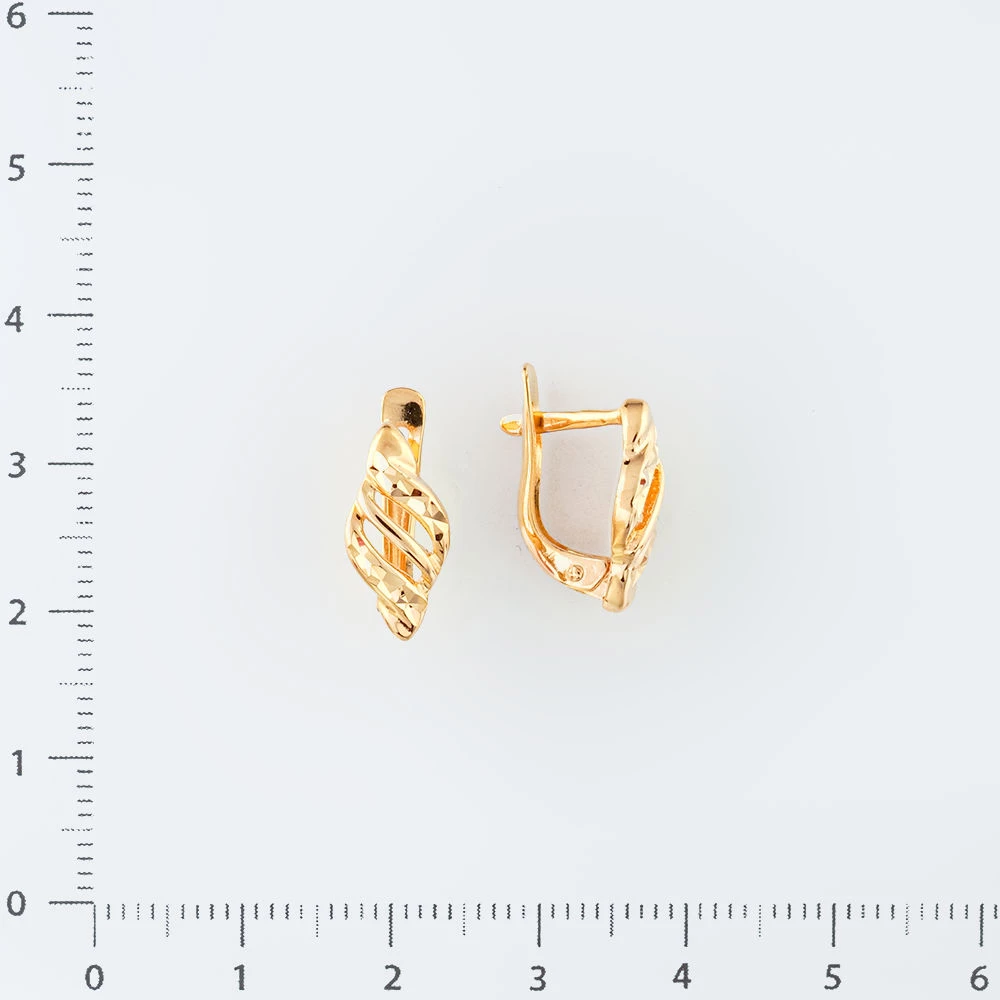 Серьги из красного золота 585 пробы