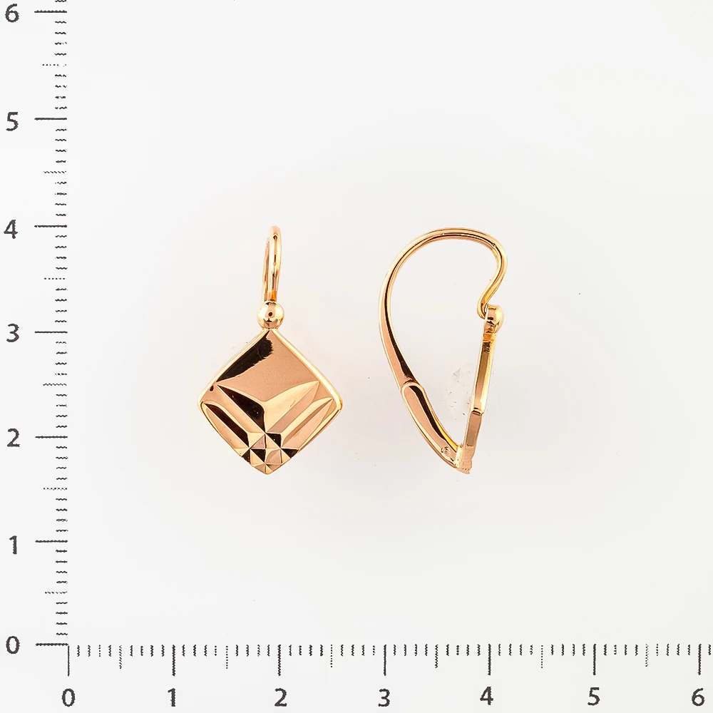 Серьги из красного золота 583 пробы