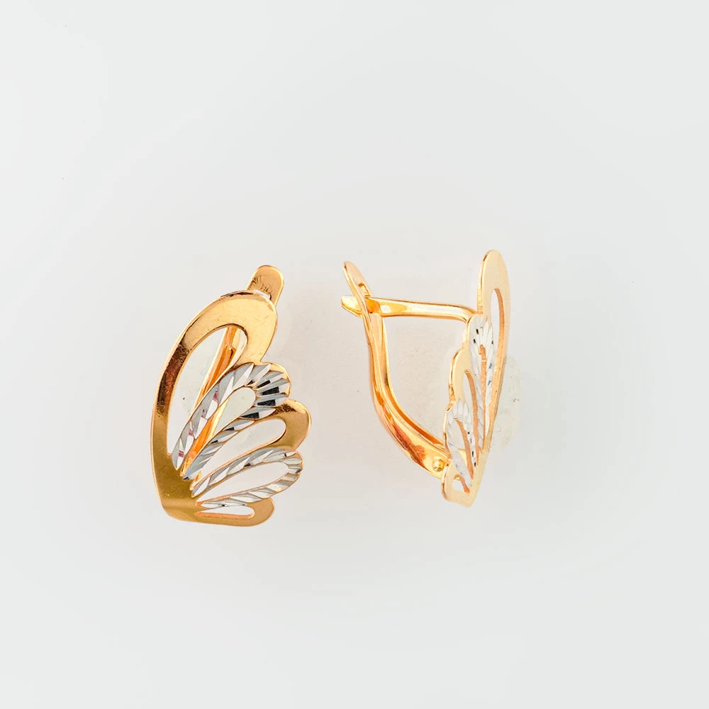 Серьги из красного золота 585 пробы
