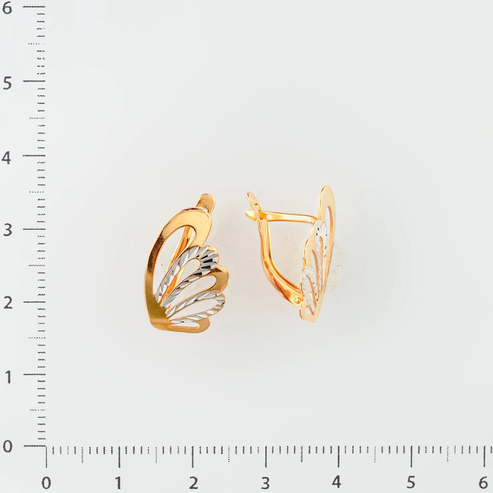 Серьги из красного золота 585 пробы