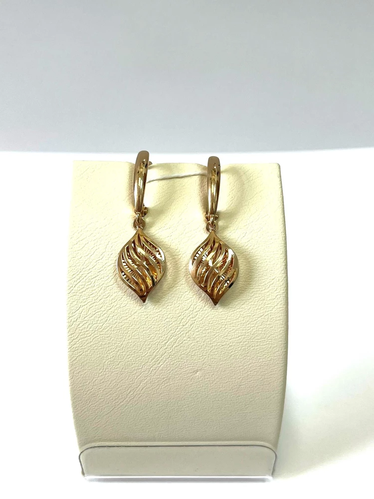 Серьги из красного золота 585 пробы