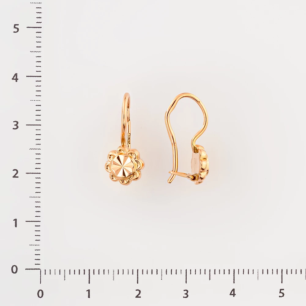 Серьги из красного золота 583 пробы