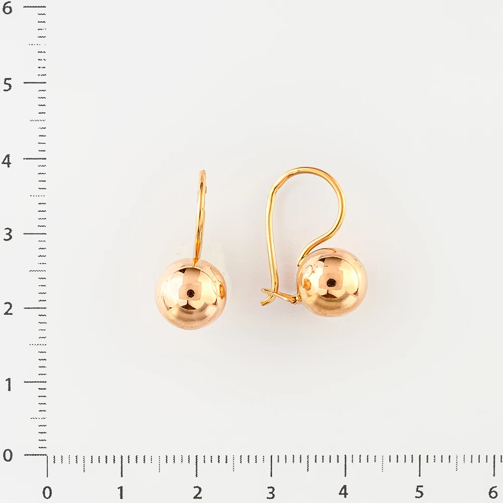 Серьги из красного золота 583 пробы