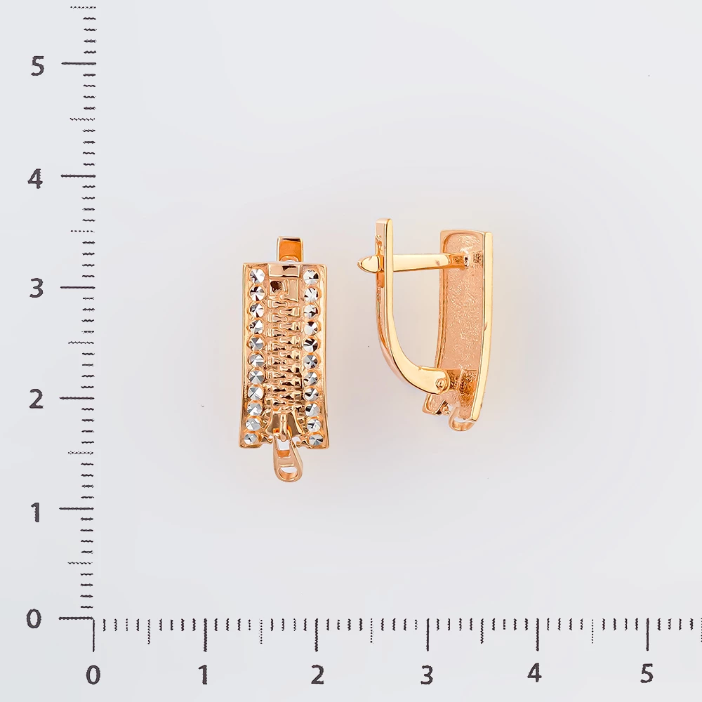 Серьги из красного золота 585 пробы