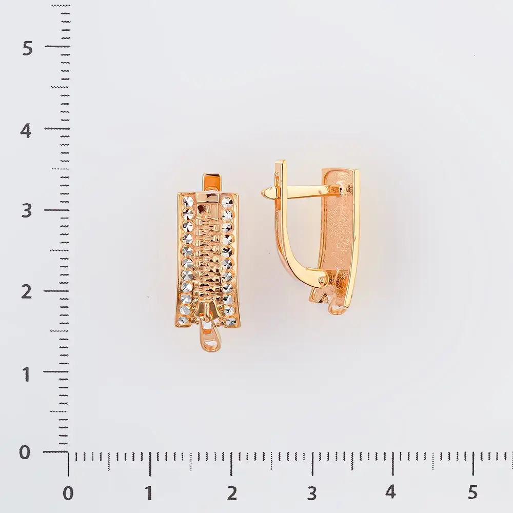 Серьги из красного золота 585 пробы 2