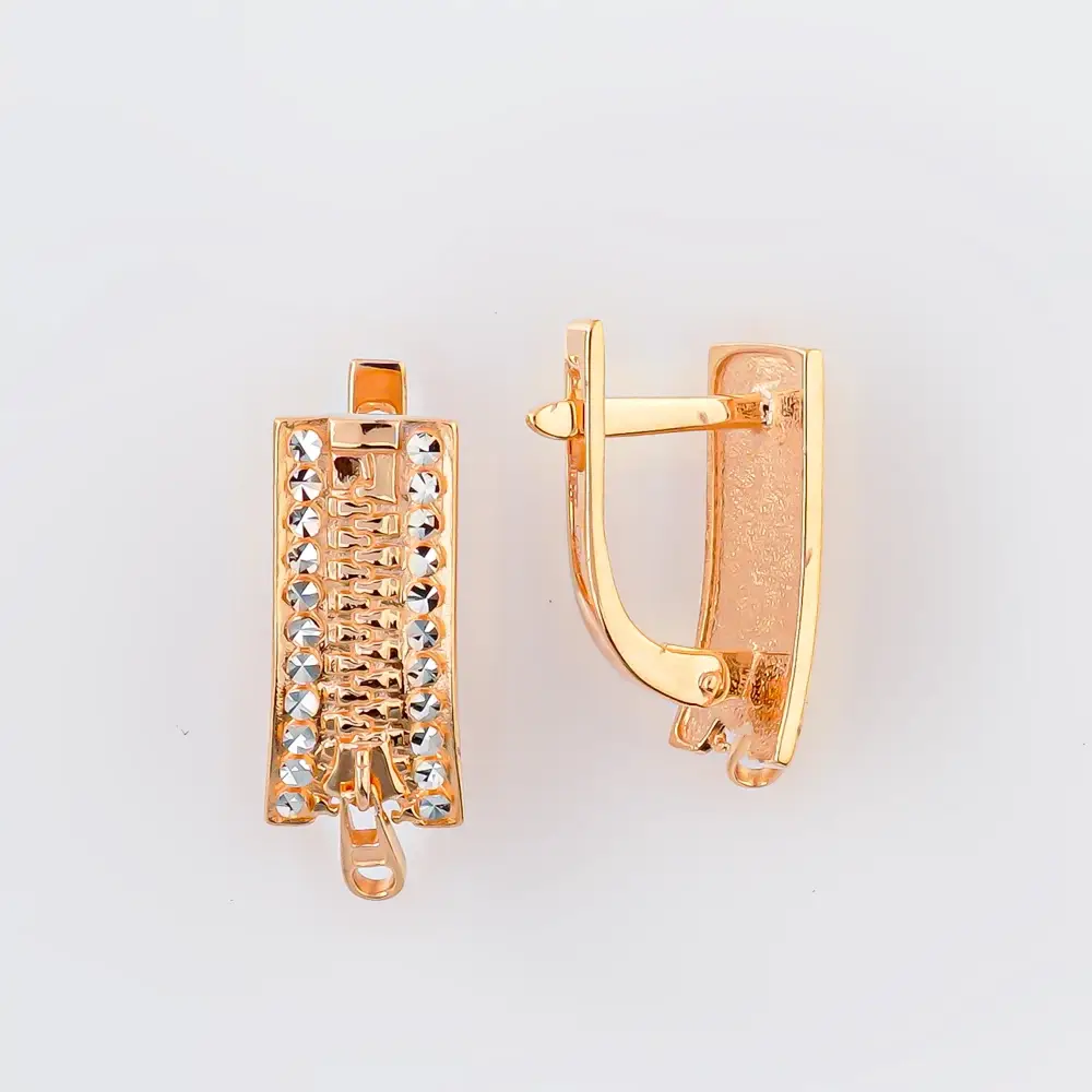 Серьги из красного золота 585 пробы 1