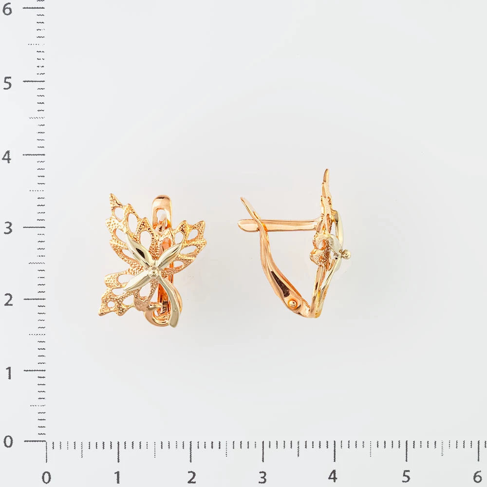 Серьги из красного золота 585 пробы