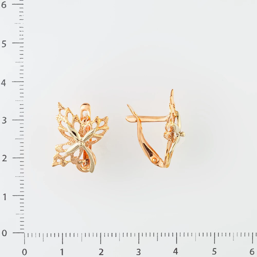 Серьги из красного золота 585 пробы