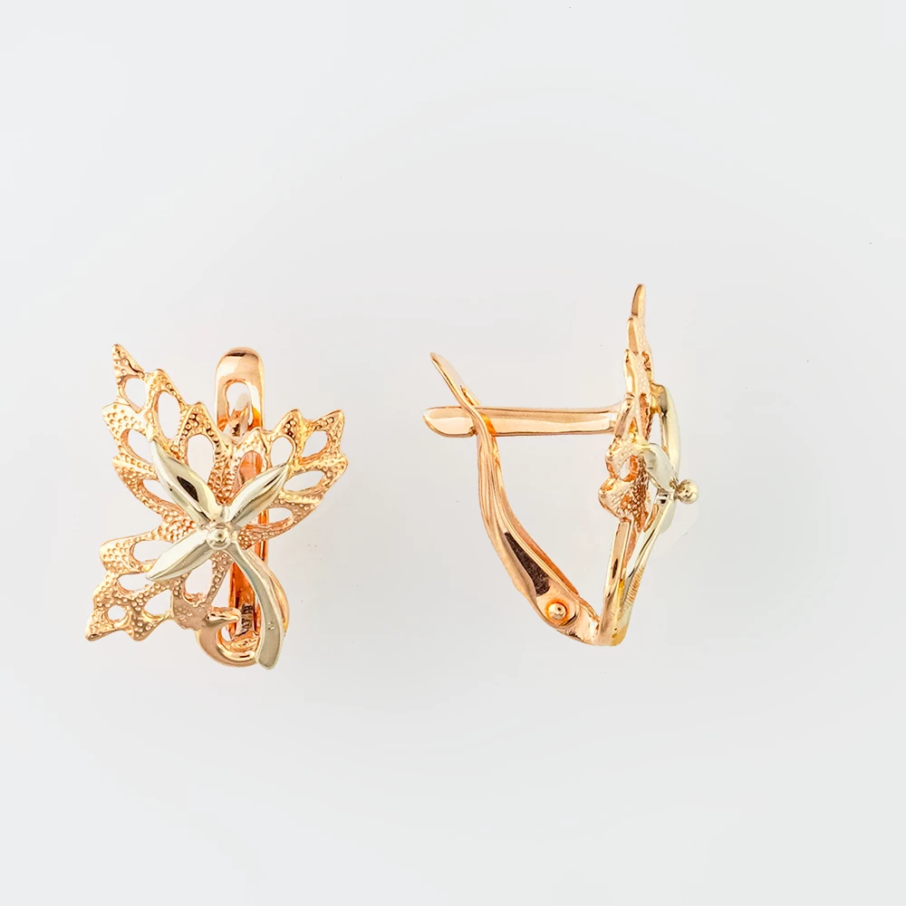 Серьги из красного золота 585 пробы