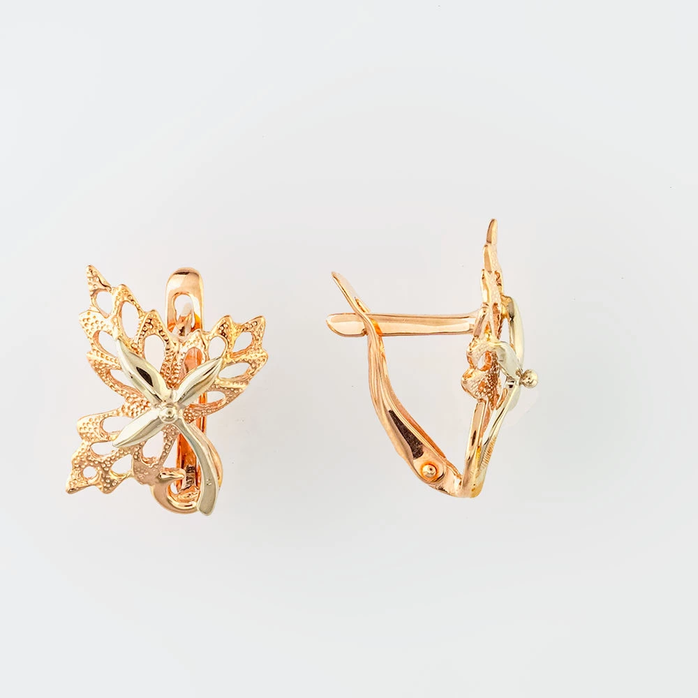 Серьги из красного золота 585 пробы