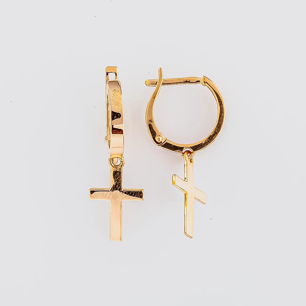 Серьги из красного золота 585 пробы