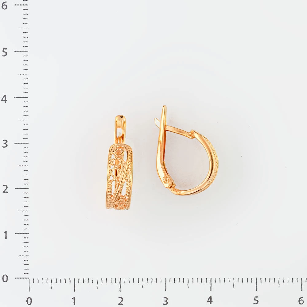 Серьги из красного золота 585 пробы