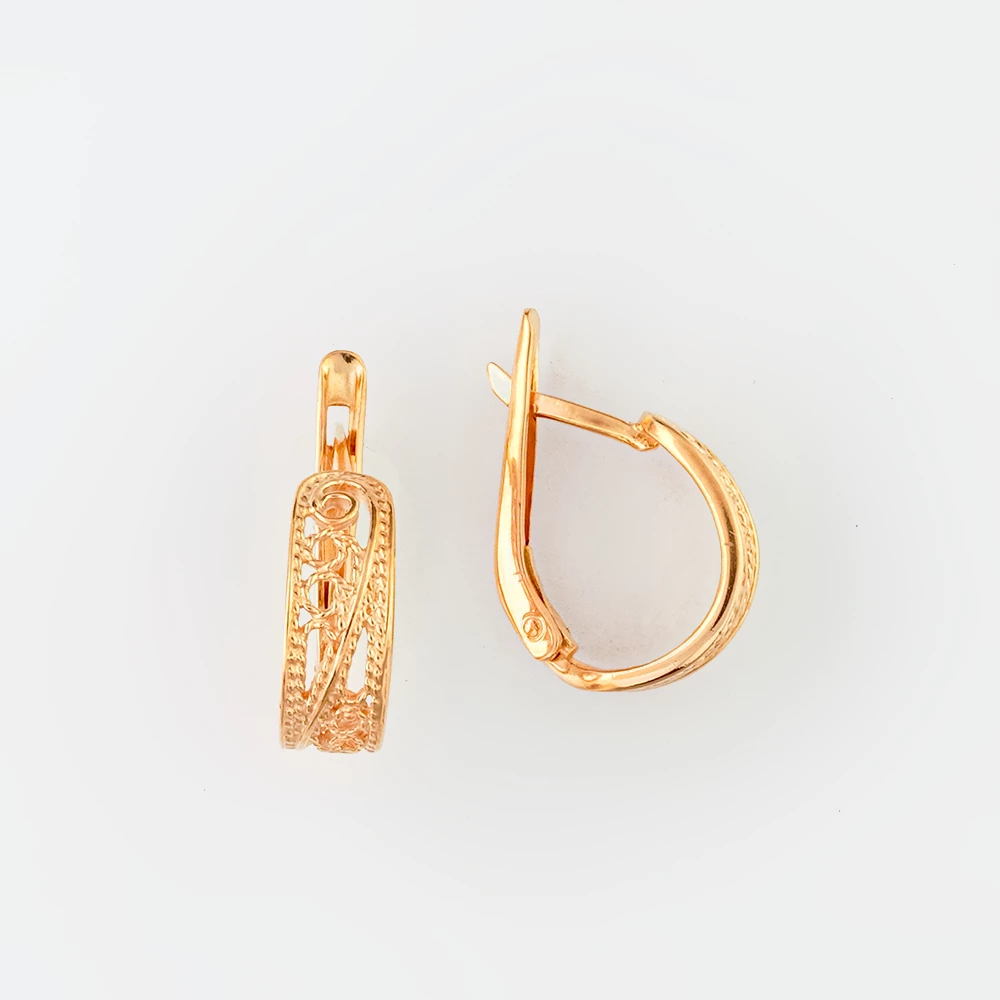 Серьги из красного золота 585 пробы