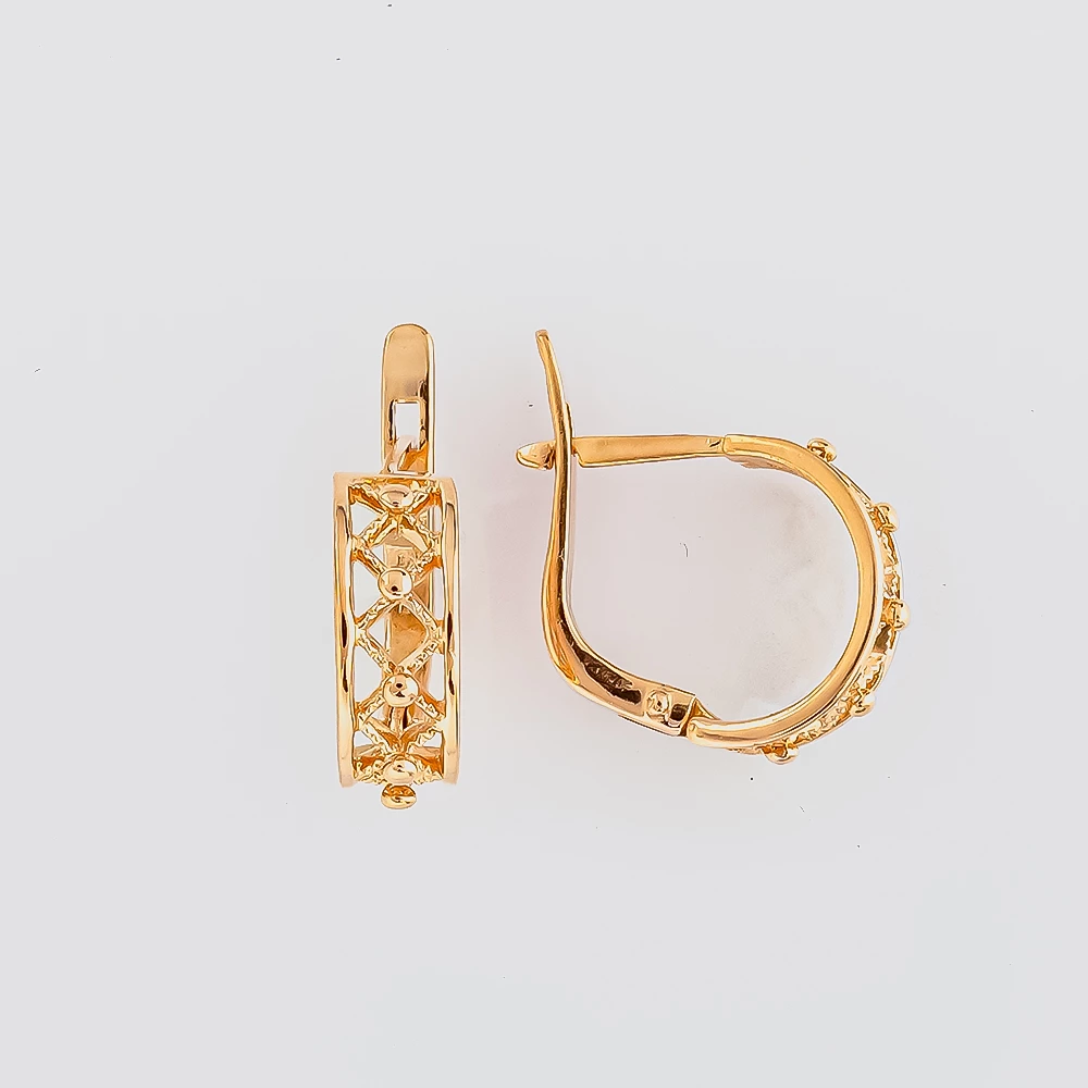 Серьги из красного золота 583 пробы