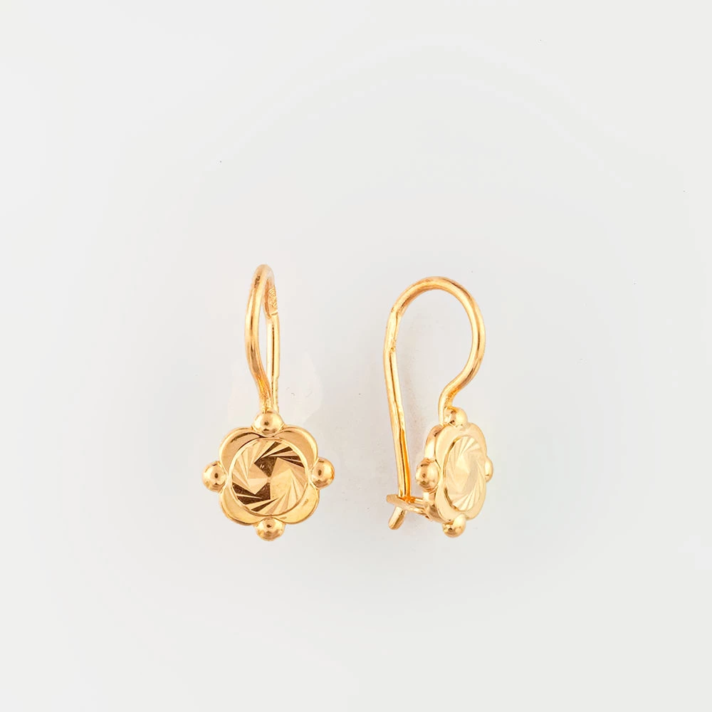 Серьги из красного золота 585 пробы