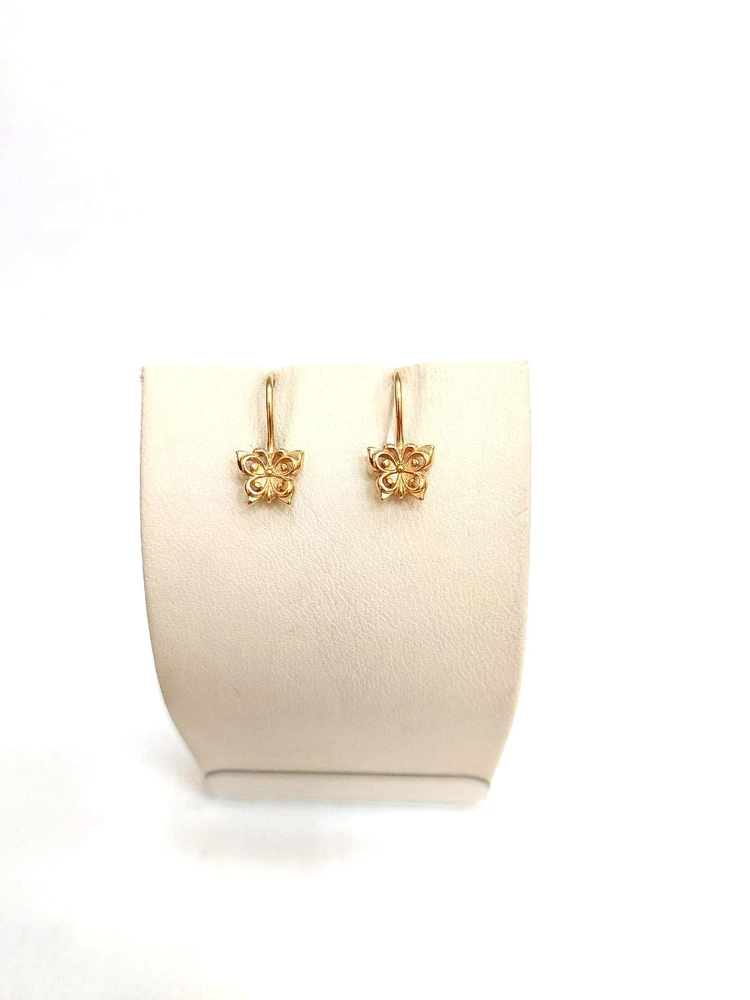 Серьги из красного золота 585 пробы