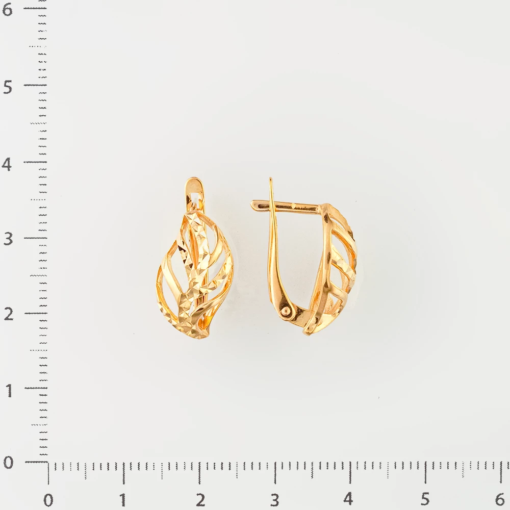 Серьги из красного золота 585 пробы