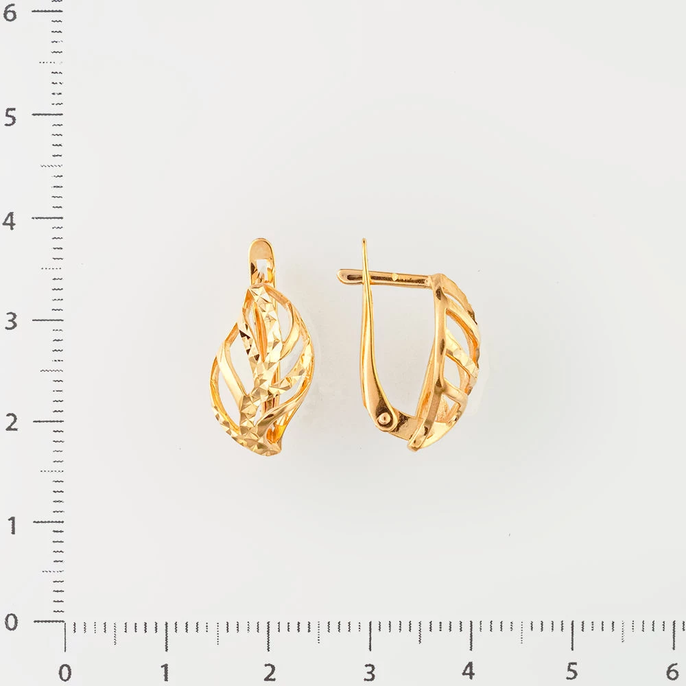 Серьги из красного золота 585 пробы
