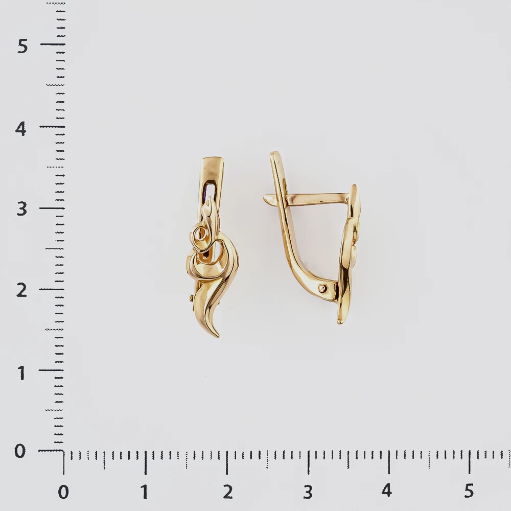 Серьги из красного золота 585 пробы