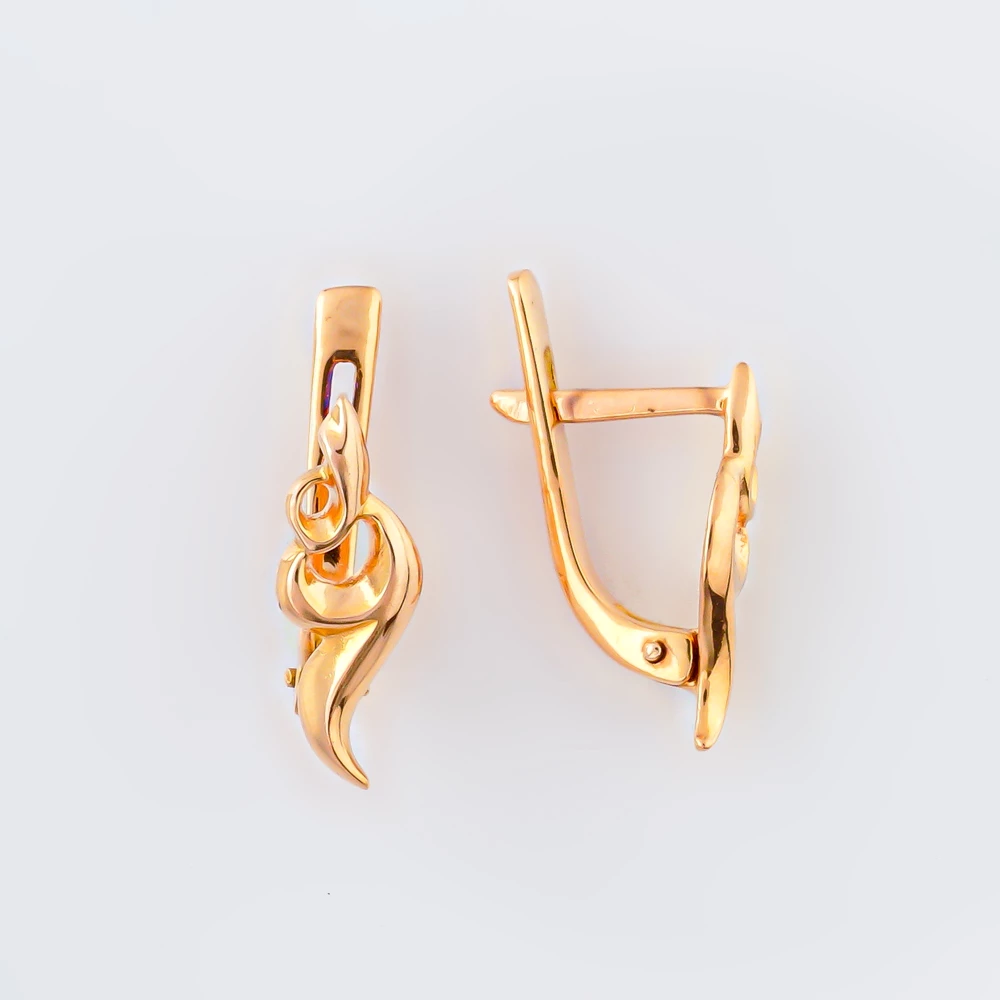 Серьги из красного золота 585 пробы