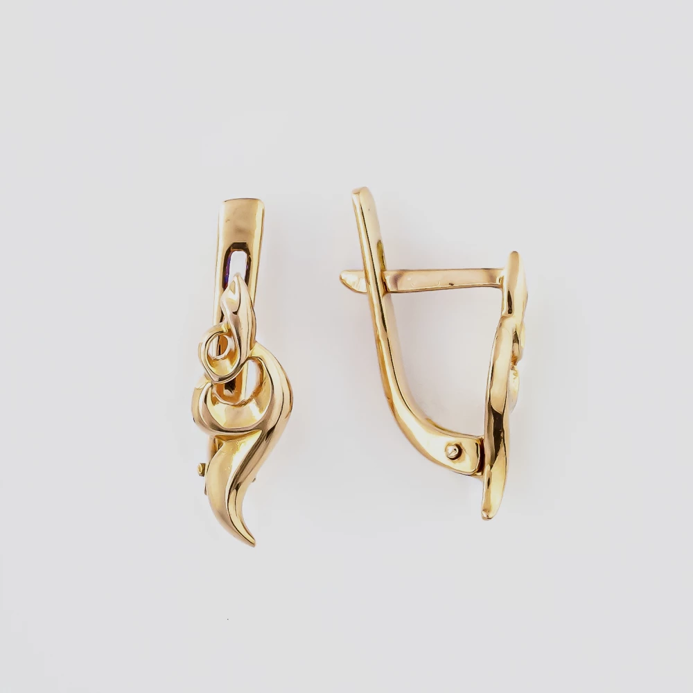 Серьги из красного золота 585 пробы
