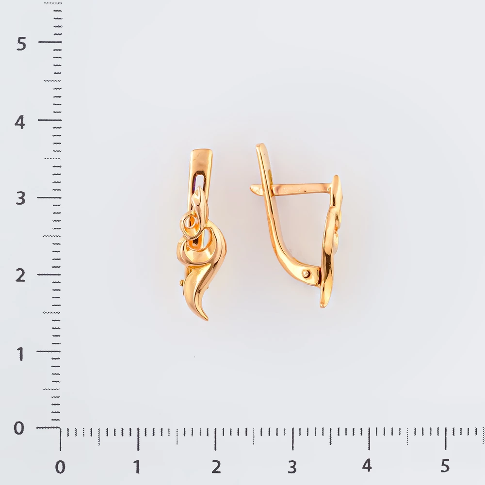 Серьги из красного золота 585 пробы