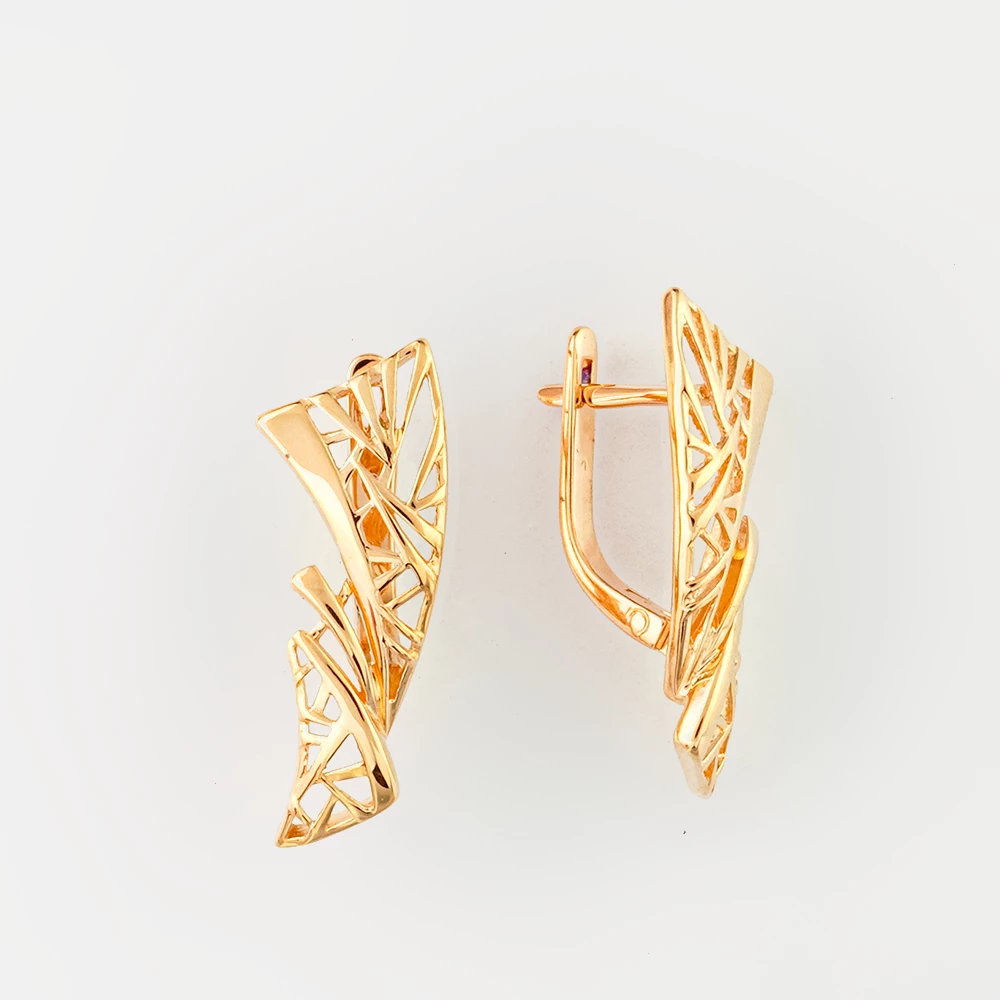 Серьги из красного золота 585 пробы