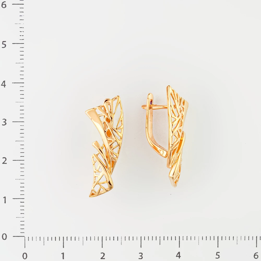Серьги из красного золота 585 пробы