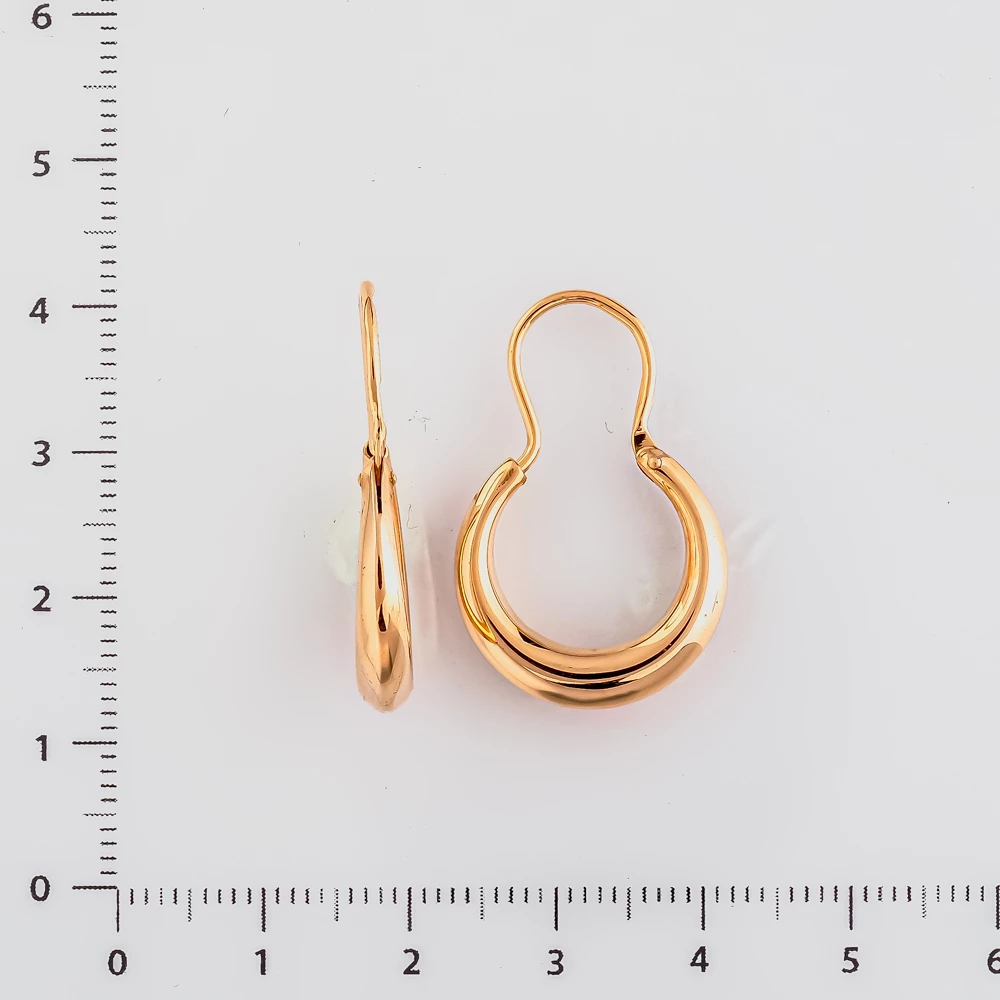 Серьги конго из красного золота 583 пробы