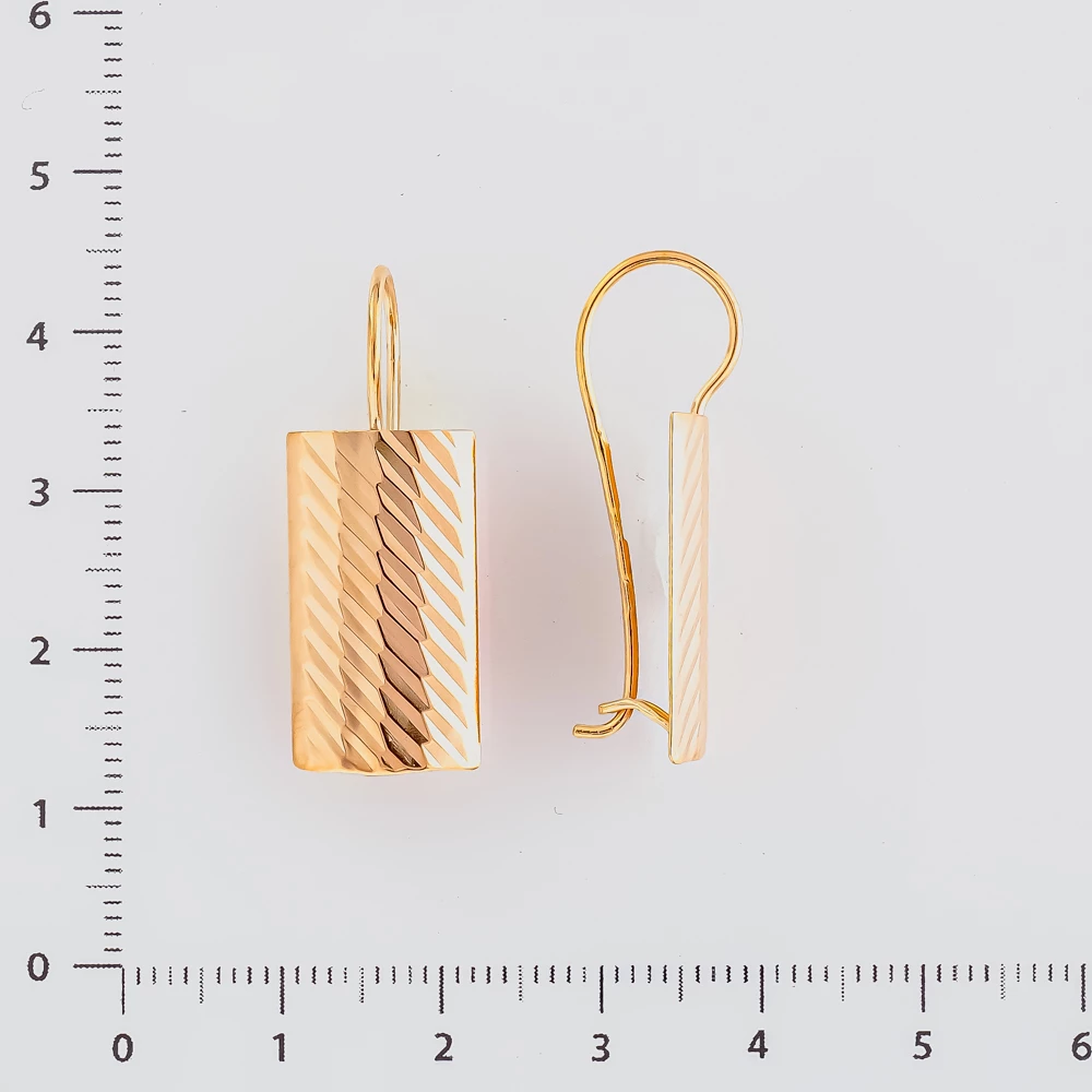 Серьги из красного золота 585 пробы