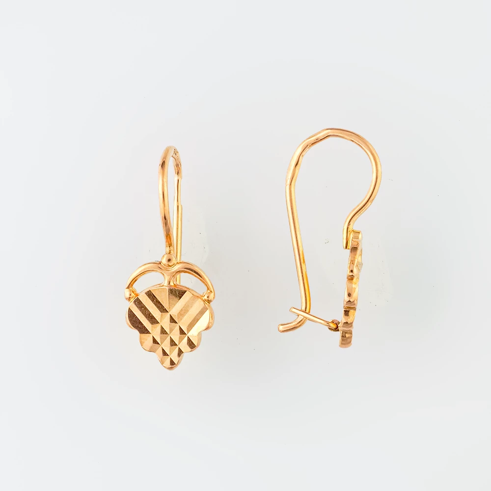 Серьги из красного золота 585 пробы