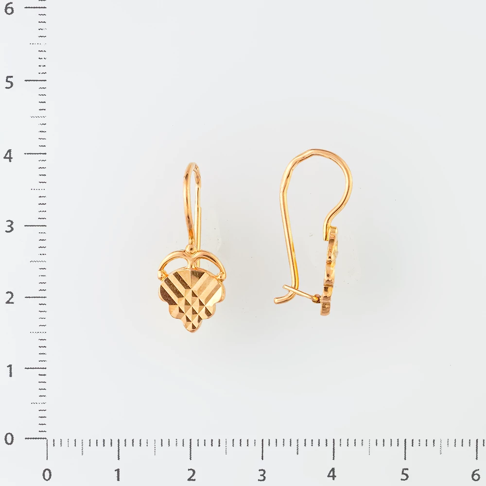 Серьги из красного золота 585 пробы