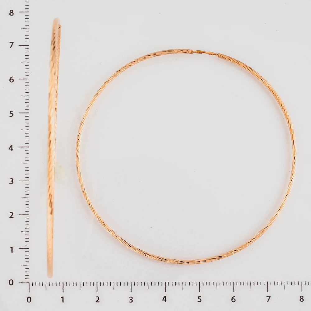 Серьги конго из красного золота 585 пробы