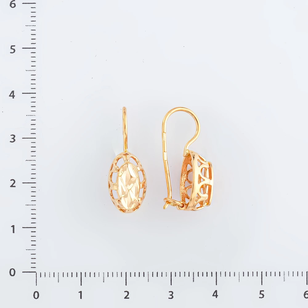 Серьги из красного золота 585 пробы