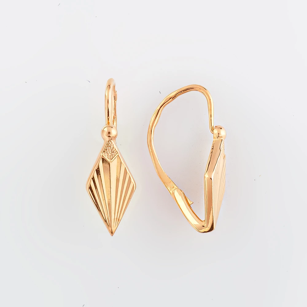 Серьги из красного золота 585 пробы