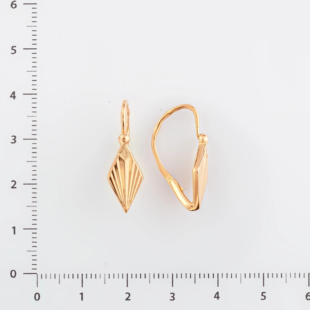 Серьги из красного золота 585 пробы