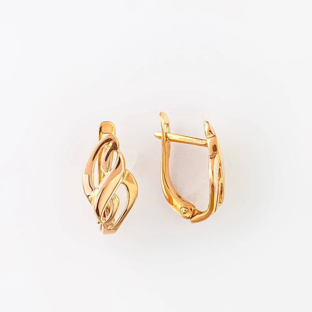 Серьги из красного золота 585 пробы